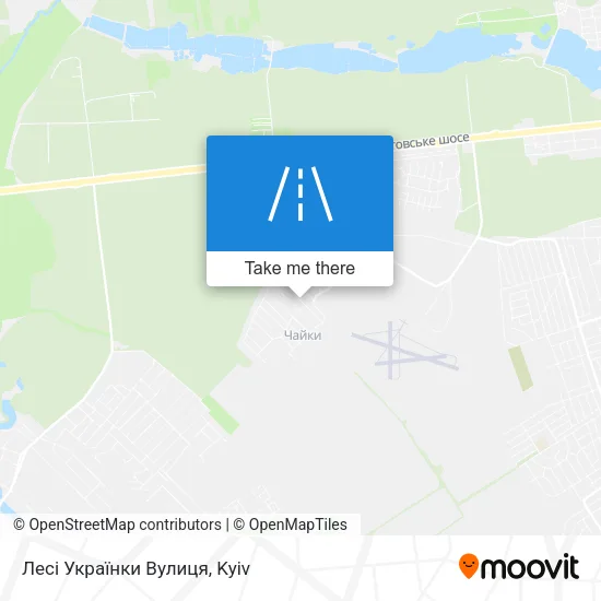 Карта Лесі Українки Вулиця