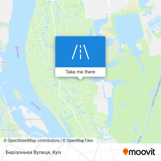Карта Берізоньки Вулиця