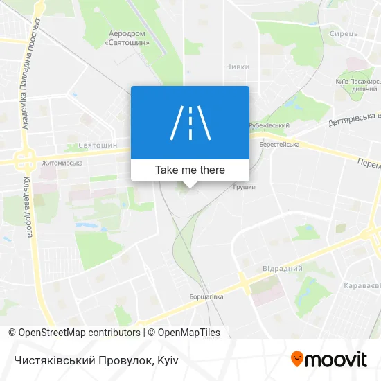 Карта Чистяківський Провулок