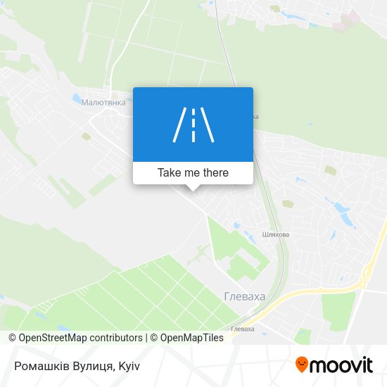 Карта Ромашків Вулиця