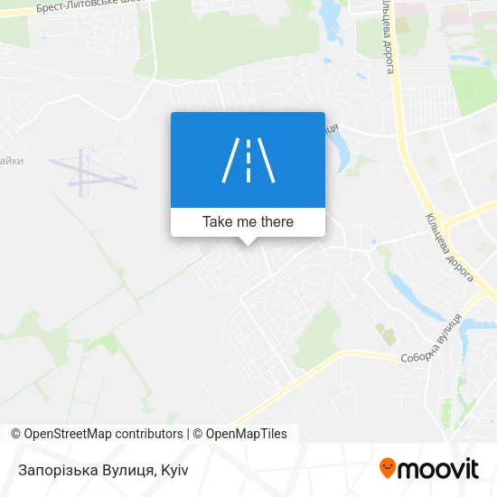 Карта Запорізька Вулиця