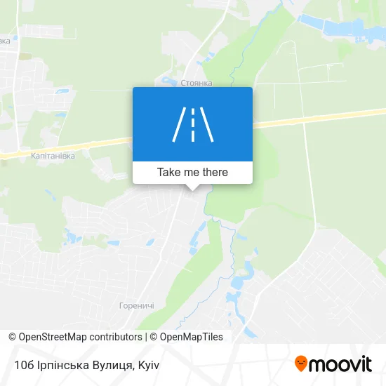 Карта 10б Ірпінська Вулиця