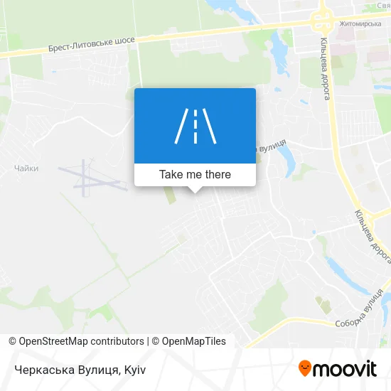 Карта Черкаська Вулиця