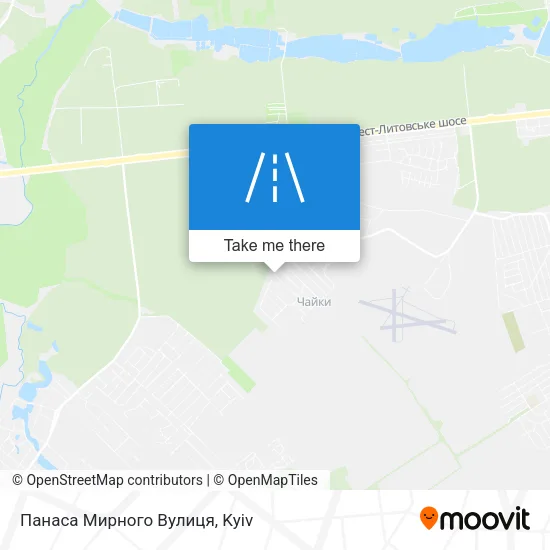 Карта Панаса Мирного Вулиця
