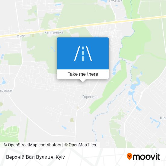 Верхній Вал Вулиця map