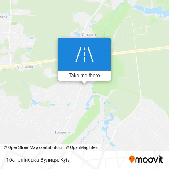 Карта 10а Ірпінська Вулиця