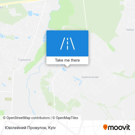 Карта Ювілейний Провулок