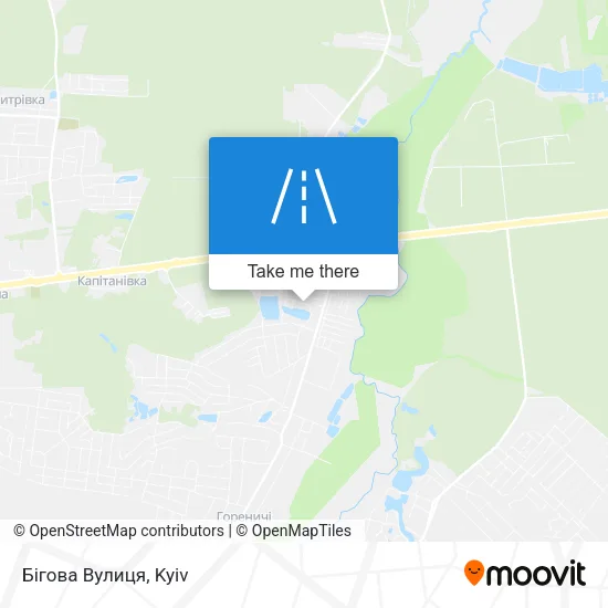 Карта Бігова Вулиця