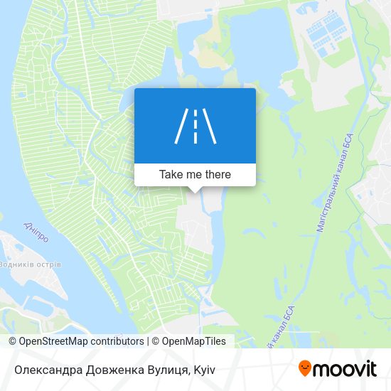 Олександра Довженка Вулиця map