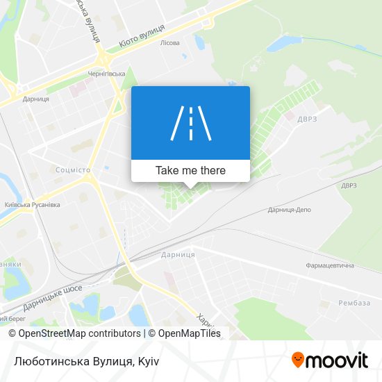 Люботинська Вулиця map