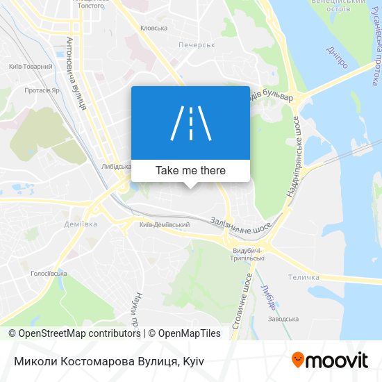 Миколи Костомарова Вулиця map