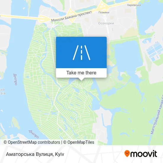 Карта Аматорська Вулиця