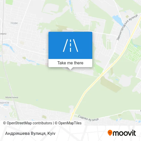 Карта Андріяшева Вулиця