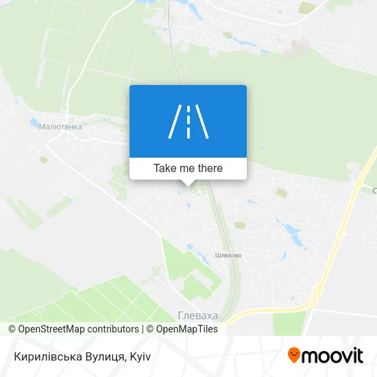 Карта Кирилівська Вулиця