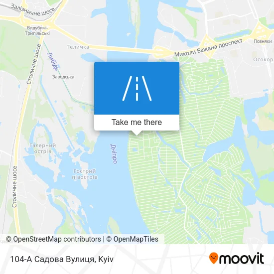 Карта 104-А Садова Вулиця