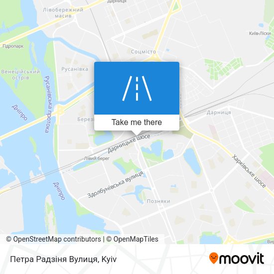 Петра Радзіня Вулиця map