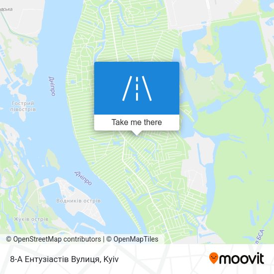 Карта 8-А Ентузіастів Вулиця