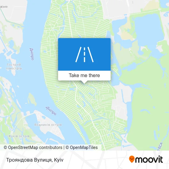 Карта Трояндова Вулиця