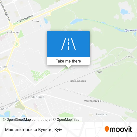 Карта Машиністівська Вулиця