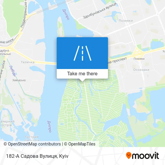 Карта 182-А Садова Вулиця