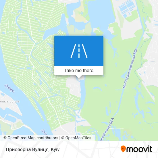 Карта Приозерна Вулиця