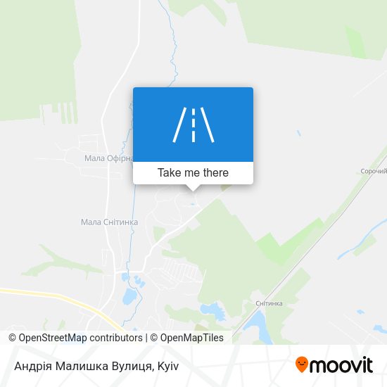 Карта Андрія Малишка Вулиця