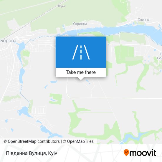 Карта Південна Вулиця