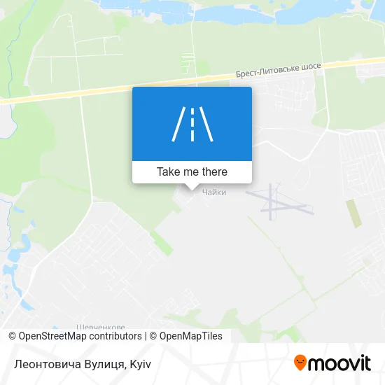 Карта Леонтовича Вулиця