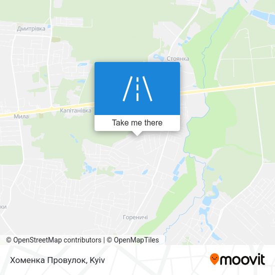 Карта Хоменка Провулок