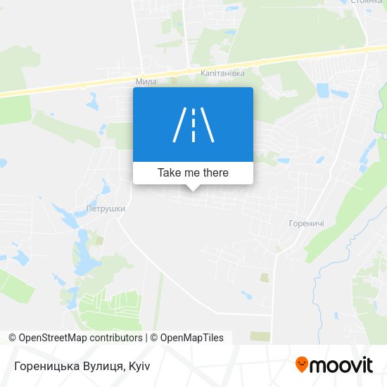 Гореницька Вулиця map