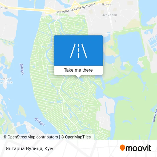 Карта Янтарна Вулиця