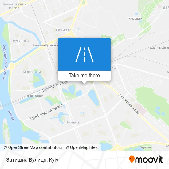 Карта Затишна Вулиця