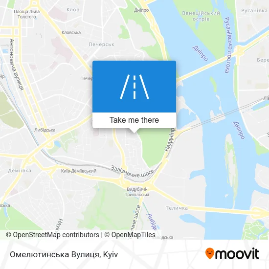 Карта Омелютинська Вулиця