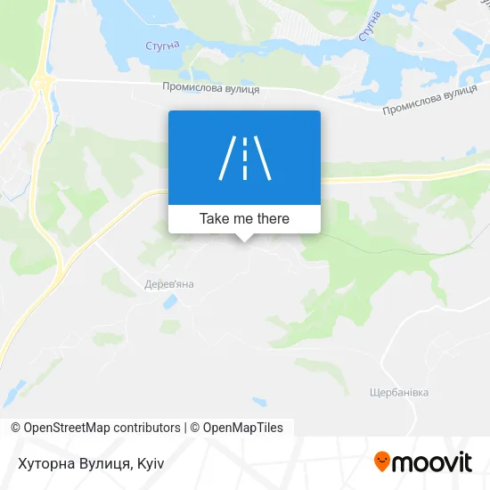 Карта Хуторна Вулиця