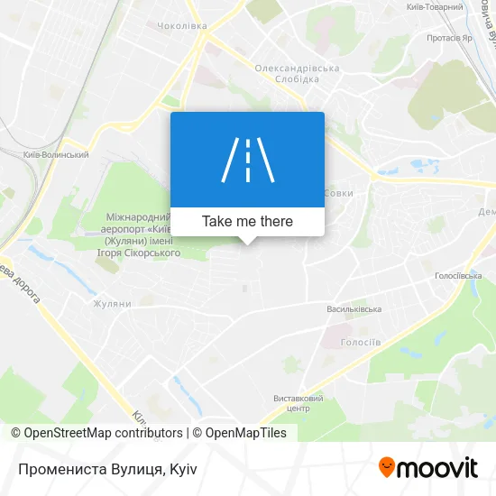 Карта Промениста Вулиця