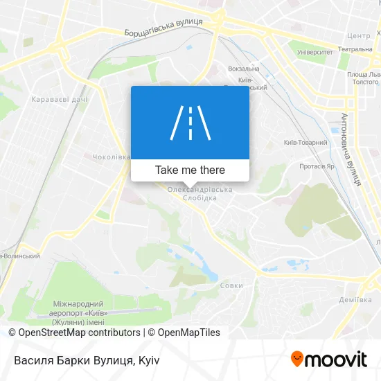 Карта Василя Барки Вулиця