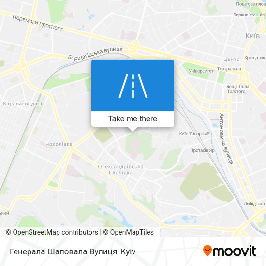 Генерала Шаповала Вулиця map
