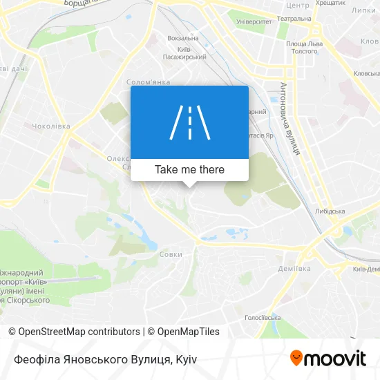 Карта Феофіла Яновського Вулиця