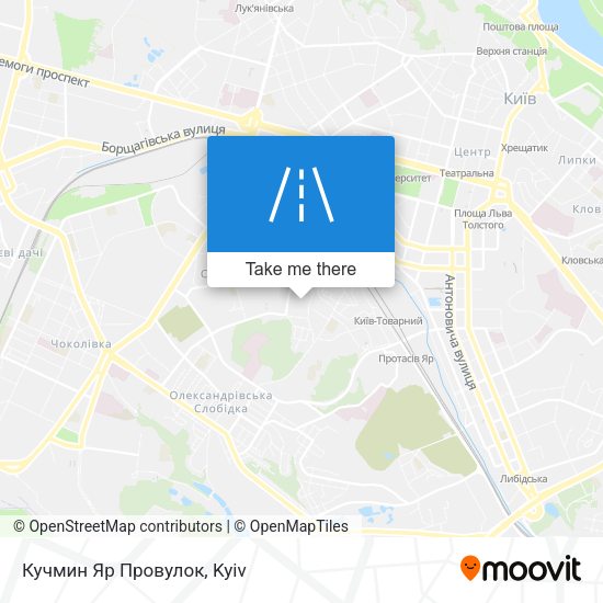 Карта Кучмин Яр Провулок