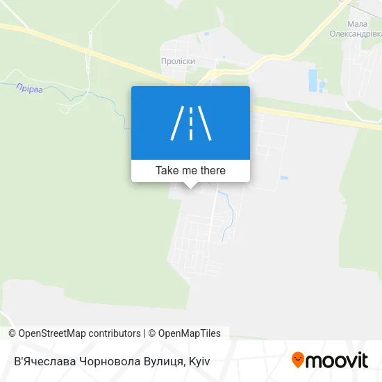 Карта В'Ячеслава Чорновола Вулиця