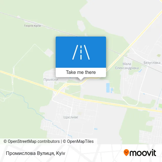 Карта Промислова Вулиця