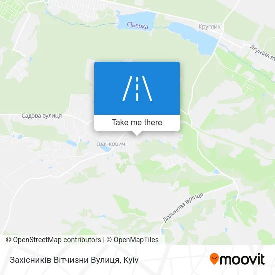 Карта Захісників Вітчизни Вулиця