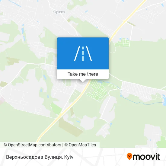 Карта Верхньосадова Вулиця