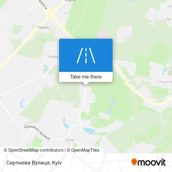 Карта Серпнева Вулиця