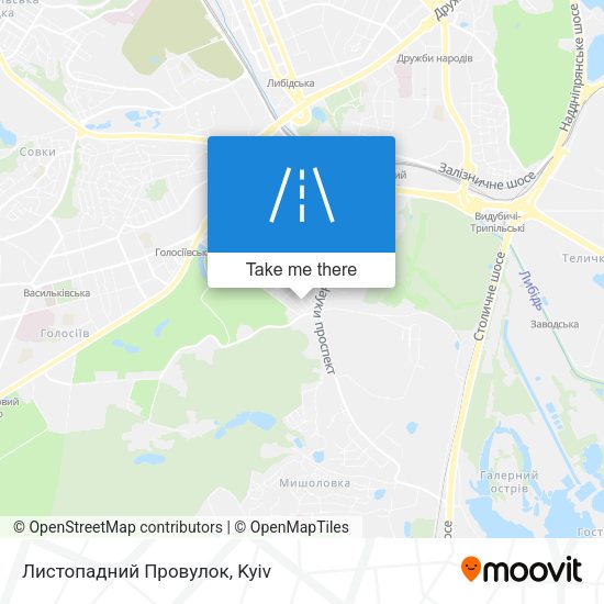 Карта Листопадний Провулок