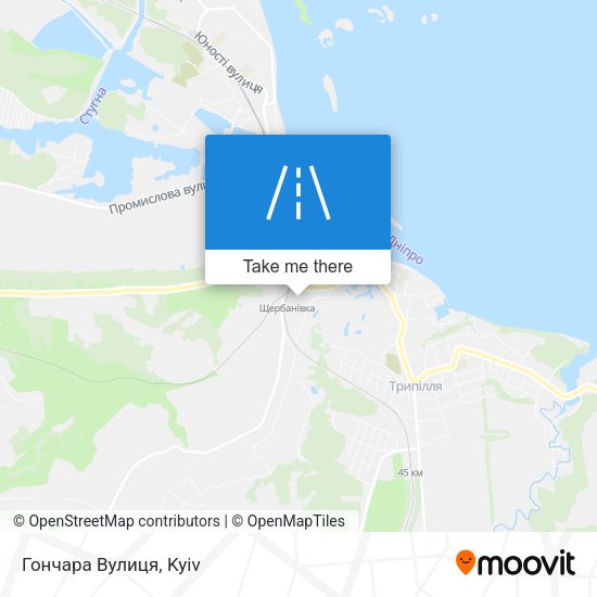 Гончара Вулиця map