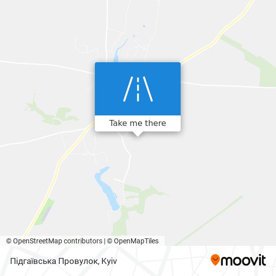 Карта Підгаївська Провулок