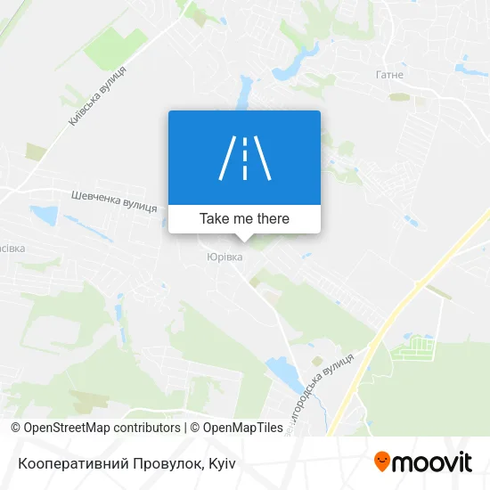 Карта Кооперативний Провулок