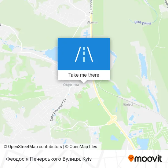 Карта Феодосія Печерського Вулиця