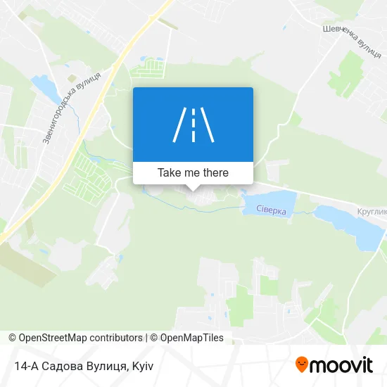 Карта 14-А Садова Вулиця
